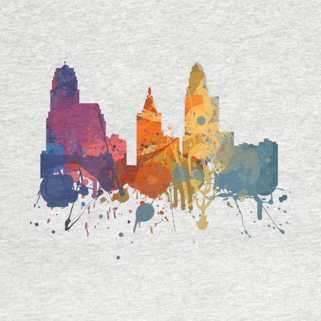 Cincinnati - Painted Skylines by DigitalShards